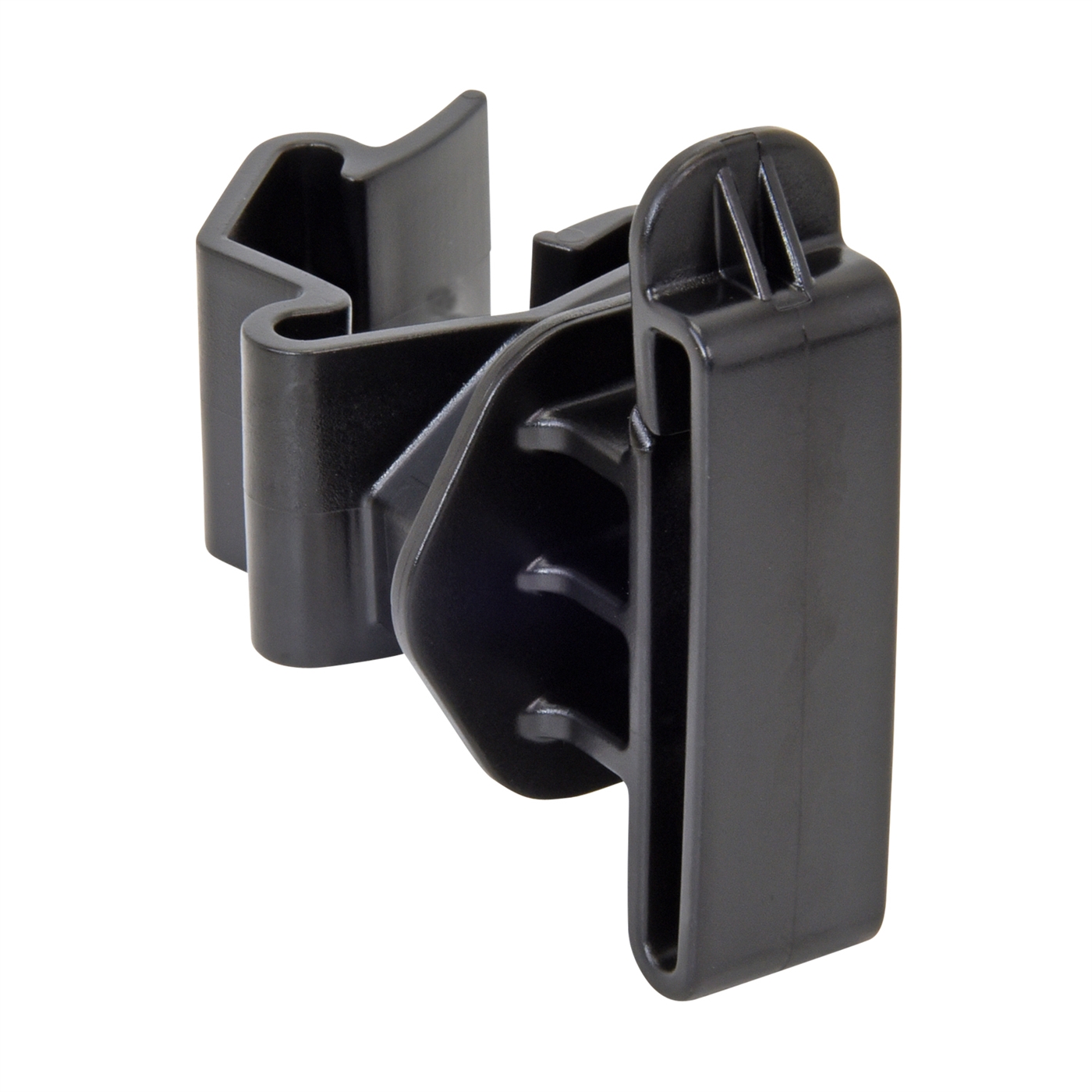 Doppelklicken zum vergrößern Die VOSS.farming T-Post Bandisolatoren (25er-Pack, schwarz) sind Kunststoffclips mit gebogenen und rechteckigen Abschnitten, die zum Befestigen oder Zusammenhalten von Gegenständen konzipiert sind.