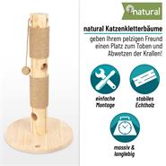 VOSS.pet Echtholz Kratzbaum "Stacy" - Kratzsäule Premium Naturholz Kiefer, 72cm