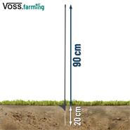 VOSS.farming Oval-Fiberglaspfahl, Ersatzpfahl, 90cm, schwarz