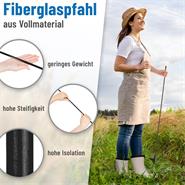 VOSS.farming Oval-Fiberglaspfahl, Ersatzpfahl, 90cm, schwarz