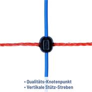 AKO TitanNet Premium 50m Schafnetz, 108cm, 14 verst. Pfähle, 2 Spitzen, starre Streben, blau-orange