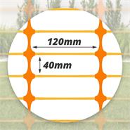 50m VOSS.farming "PowerOFF" Classic Begrenzungszaun, Höhe 100cm - 120x40mm, orange