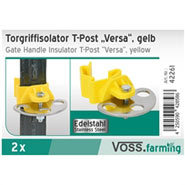 2x VOSS.farming Torgriffisolator "Versa", T-Post, gelb