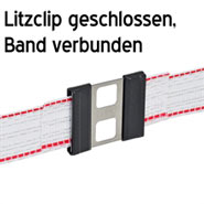5x Bandverbinder "Litzclip®" für Weidezaunband 40 mm (Edelstahl)