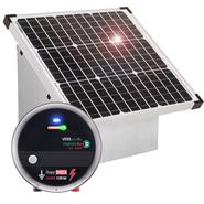 VOSS.farming Viehhüter Solar: Solarpanel 35W + 12V Weidezaungerät impuls duo DV80 (5J) + Tragebox