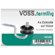 4x VOSS.farming Eckrolle auf Stütze, Holzgewinde, drehbar