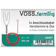VOSS.farming Zaunanschlußkabel Elektrozaun, 100cm, mit Herz & Öse