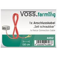 VOSS.farming Seil-Anschlusskabel Elektrozaun, 130cm, schraubbar