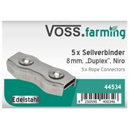 5x VOSS.farming Elektrozaun Verbinder für Seile, 8mm NIRO-EDELSTAHL