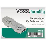 5x VOSS.farming Elektrozaun Verbinder für Seile, 6mm, verzinkt