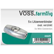 5x VOSS.farming Elektrozaun Litzenverbinder, oval, verzinkt