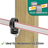 100x Isolator Clip Seil 6mm Band 40mm Weidezaun Breitband Weidezaunseil 