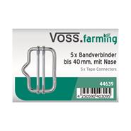 5x VOSS.farming Elektrozaun Band-Verbinder bis 40mm (mit Nase)