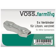 5x VOSS.farming Elektrozaun Verbinder für Litze, 3mm, verzinkt