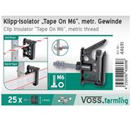 25x VOSS.farming Klipp-Breitband-Seil-Isolator, metrisches Gewinde M6