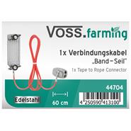 VOSS.farming Band-Seil Elektrozaun Verbindungskabel, 60cm, schraubbar