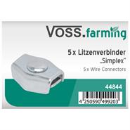 5x VOSS.farming Verbinder für Litze, 3mm, "Simplex", verzinkt