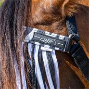 QHP Pferde und Pony Fliegen-Stirnband mit Kehlriemen