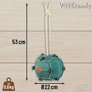3er-Set VOSS.farming Pferdespielzeug-Möhrenball, aus Leder, Durchmesser 22 cm.