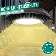 LED-Hallenstrahler 150 Watt - Strahler für Hof, Heuboden, Reithallen und Ställe, dimmbar