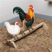 VOSS.farming Hühner-Sitzstange zum Aufstellen, für Stall und Freilaufgehege, Länge 80cm