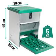 FEED-O-MATIC Geflügelfutterautomat mit Trittplatte, verzinkt, 5kg