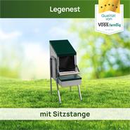 Hühner Legenest mit Sitzstange und Standfuß - Abrollnest zum Aufstellen