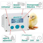 SET VOSS.farming Poultry Kit - automatische Hühnertür, Hühnerklappe 220 x 330mm