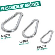 5x Karabinerhaken Schnapphaken Karabiner, verzinkt