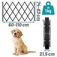 Ziehharmonika- Absperrgitter für Hunde "Stop Fix", Türgitter für Hunde, ausziehbar ca. 60-110cm, sch