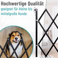 Ziehharmonika- Absperrgitter für Hunde "Stop Fix", Türgitter für Hunde, ausziehbar ca. 60-110cm, sch