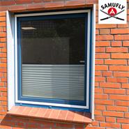 SAMUFLY Fliegengitter mit Alurahmen, Insektenschutzgitter für Fenster, 100x120cm, weiß