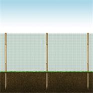 VOSS.farming Zaunset, Gartenzaun-SET: Sechseckgeflecht 10mx100cm, grün + 8x Holzpfähle