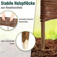 Beeteinfassung aus Weide, Steckzaun, Beetumrandung, Beetbegrenzung