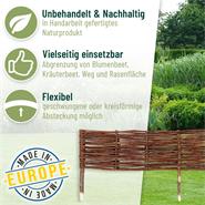 Beeteinfassung aus Weide, Steckzaun, Beetumrandung, Beetbegrenzung