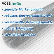 10m VOSS.farming Volierendraht, Drahtgitter, Höhe 100cm - 25,4x25,4x1,05mm, verzinkt