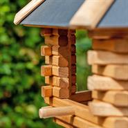 VOSS.garden "Tofta" - hochwertiges Vogelhaus aus Holz mit Metalldach, inkl. Ständer