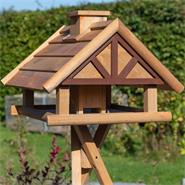 VOSS.garden "Levar" - hochwertiges Vogelhaus mit Kreuzstandfuß, natur