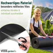 VOSS.garden Unkrautvlies 52,5m² - 60g/m² - 25m x 2,1m - Gartenvlies, Mulchvlies