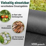 VOSS.garden Unkrautvlies 10,5m² - 60g/m² - 5m x 2,1m - Gartenvlies, Mulchvlies