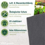 VOSS.garden 5,5m² Premium Unkrautvlies 160g/m², 5m x 1,1m, Gartenvlies, extrem reißfest