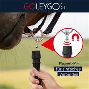 GoLeyGo 2.0 Führstrick für Ihr bestehendes Pferde Halfter, blau - inkl. GoLeyGo Adapter-Pin