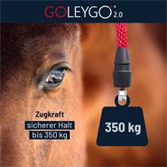 GoLeyGo 2.0 Führstrick für Ihr bestehendes Pferde Halfter, rot - inkl. GoLeyGo Adapter-Pin