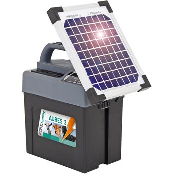 VOSS.farming "AURES 3 SOLAR" Weidezaungerät + Batterie + 6W-Solar