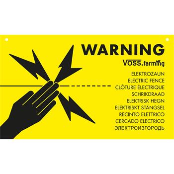 Warnschild International "VORSICHT ELEKTROZAUN / ELECTRIC FENCE"