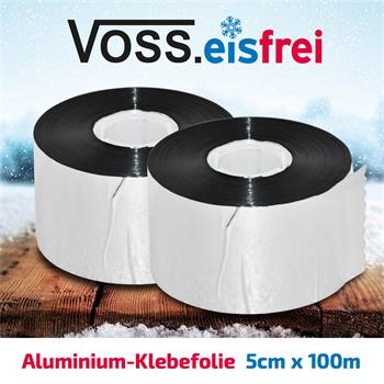 2x VOSS.eisfrei Alu-Klebefolie 50m x 5cm für Frostschutz-Heizkabel
