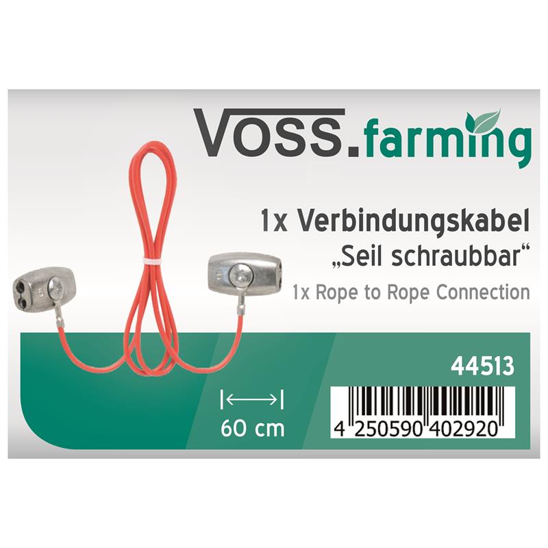 60cm VOSS.farming Litze-Verbindungskabel schraubbar für den Weidezaun 