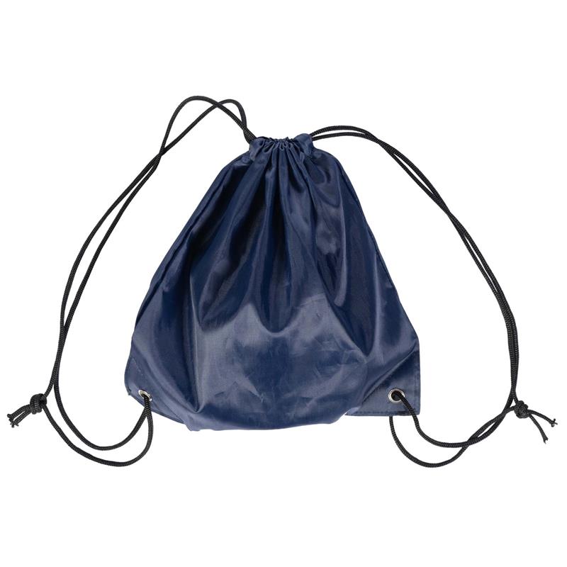 Das HKM Putzset Steckenpferd für Kinder besteht aus einem marineblauen Kordelzugbeutel mit schwarzen Schnüren, Sternenaufdruck und Zubehör - ideal zum Steckenpferdspielen.