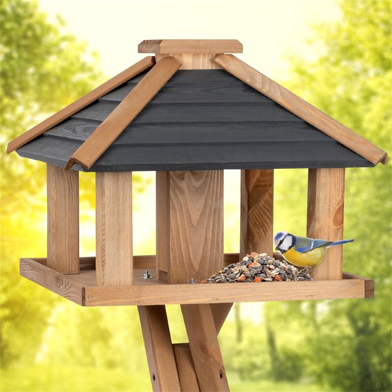 Produkte :: Tierbedarf :: Vogelhaus mit Ständer aus Holz